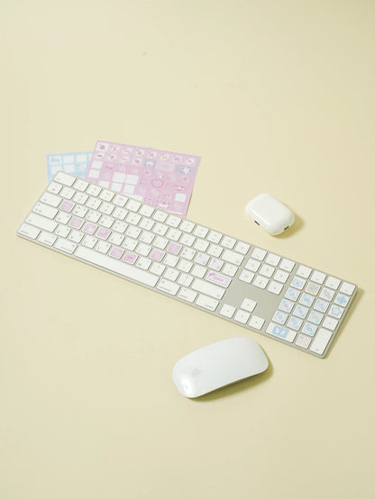 Stickers Decorativos para Teclado con Alfabeto Coreano (2 Hojas)