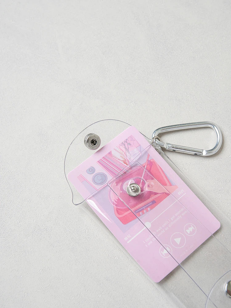 Porta Photocard Transparente con Gancho