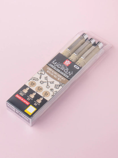 Sakura Pigma Set de 3 Plumones Fineliners (0.15 / 0.25 / 0.4 mm)