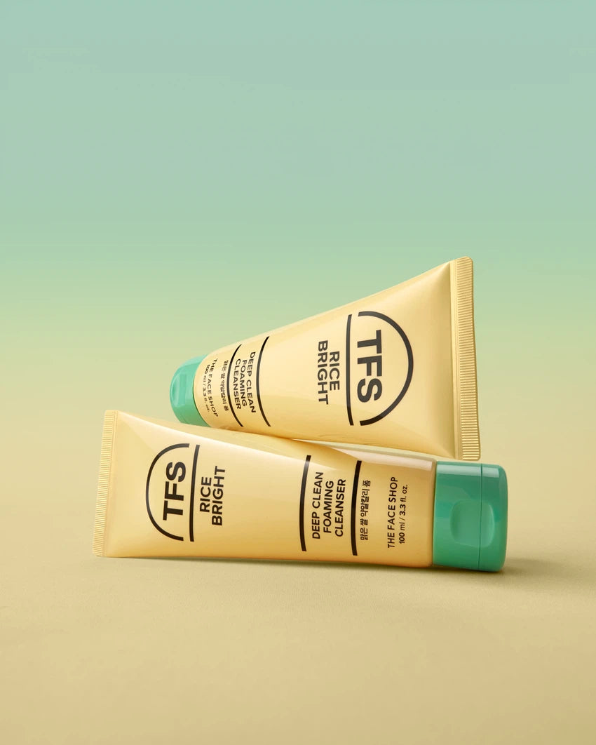 The Face Shop Rice Bright Deep Clean Foaming Cleanser - Miroi Store