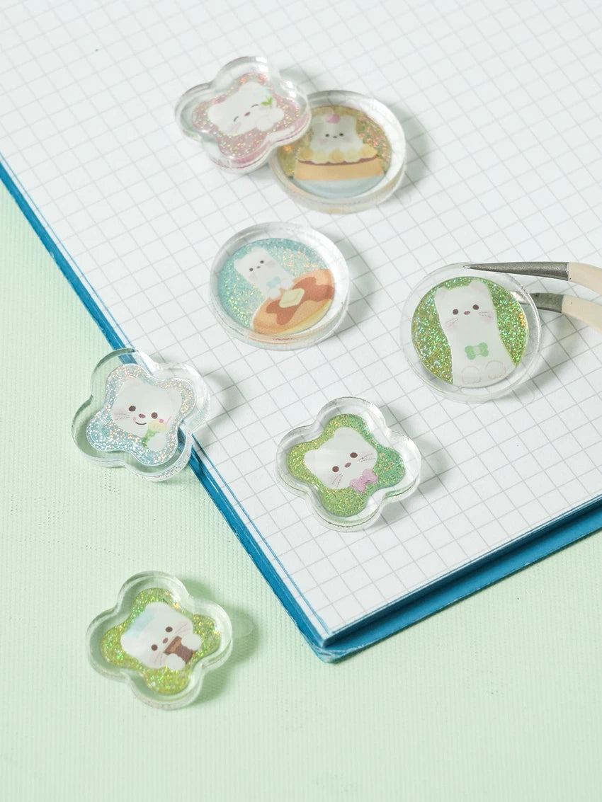 Cream Soda Stickers 3D Troquelados (12 Piezas)
