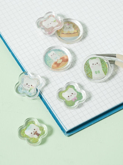 Cream Soda Stickers 3D Troquelados (12 Piezas)