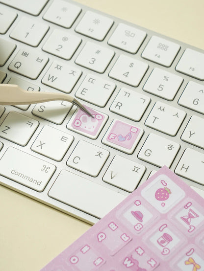 Stickers Decorativos para Teclado con Alfabeto Coreano (2 Hojas)