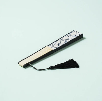 Abanico Plegable de Bambú con Diseño Hangul