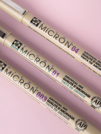 Sakura Pigma Set de 3 Plumones Fineliners (0.15 / 0.25 / 0.4 mm)