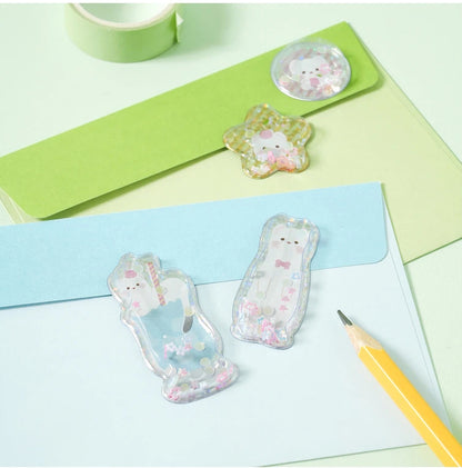 Cream Soda Stickers Shaker con Lentejuelas (8 Piezas)