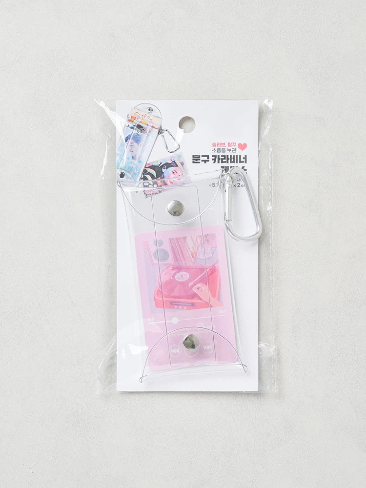 Porta Photocard Transparente con Gancho