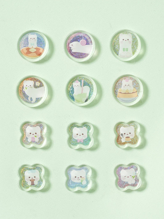 Cream Soda Stickers 3D Troquelados (12 Piezas) - Miroi Store