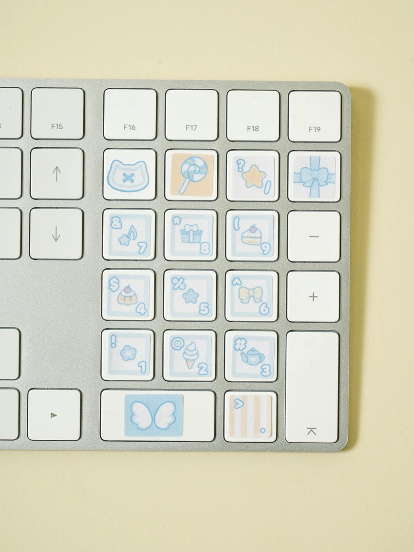Stickers Decorativos para Teclado con Alfabeto Coreano (2 Hojas)