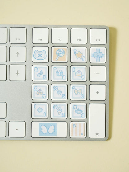 Stickers Decorativos para Teclado con Alfabeto Coreano (2 Hojas)